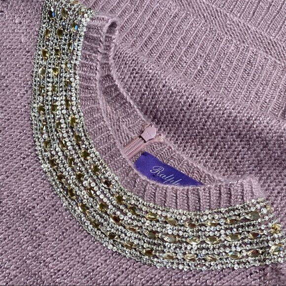 Ralph Lauren Pre-Fall ‘16 Hand Knit Embellished Jewel-neck Cashmere & Silk Shell - Picture 3 of 16